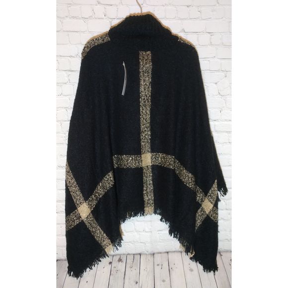 Larry Levine, Black & Tan Shawl, OS - Picture 7 of 7